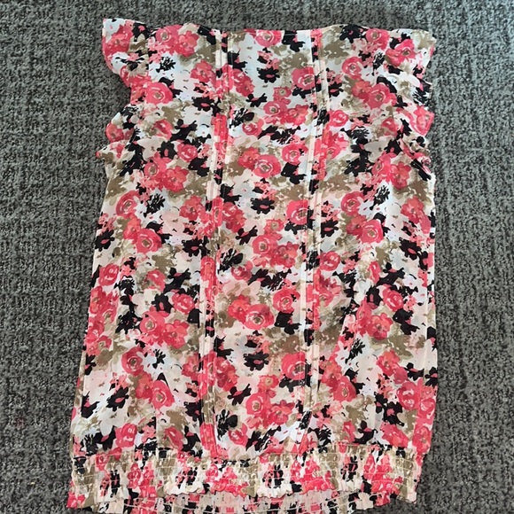 EXPRESS Floral print blouson ruffled sleeveless pullover chiffon blouse … - Picture 10 of 11